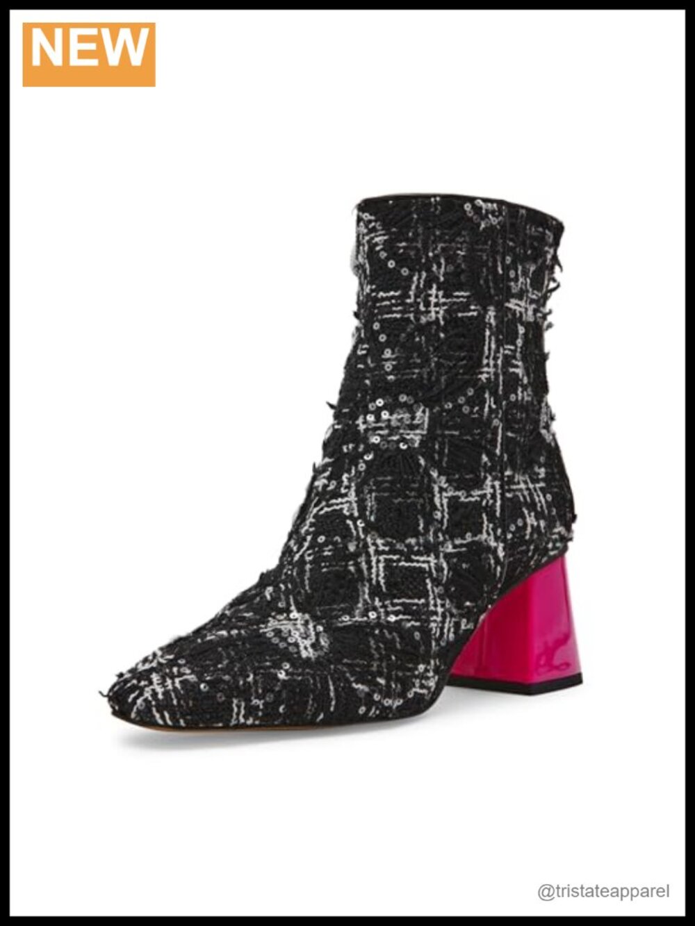 Betsey Johnson Stevie Women's Pointed Toe Ankle Bootie Block Heel Side Zip